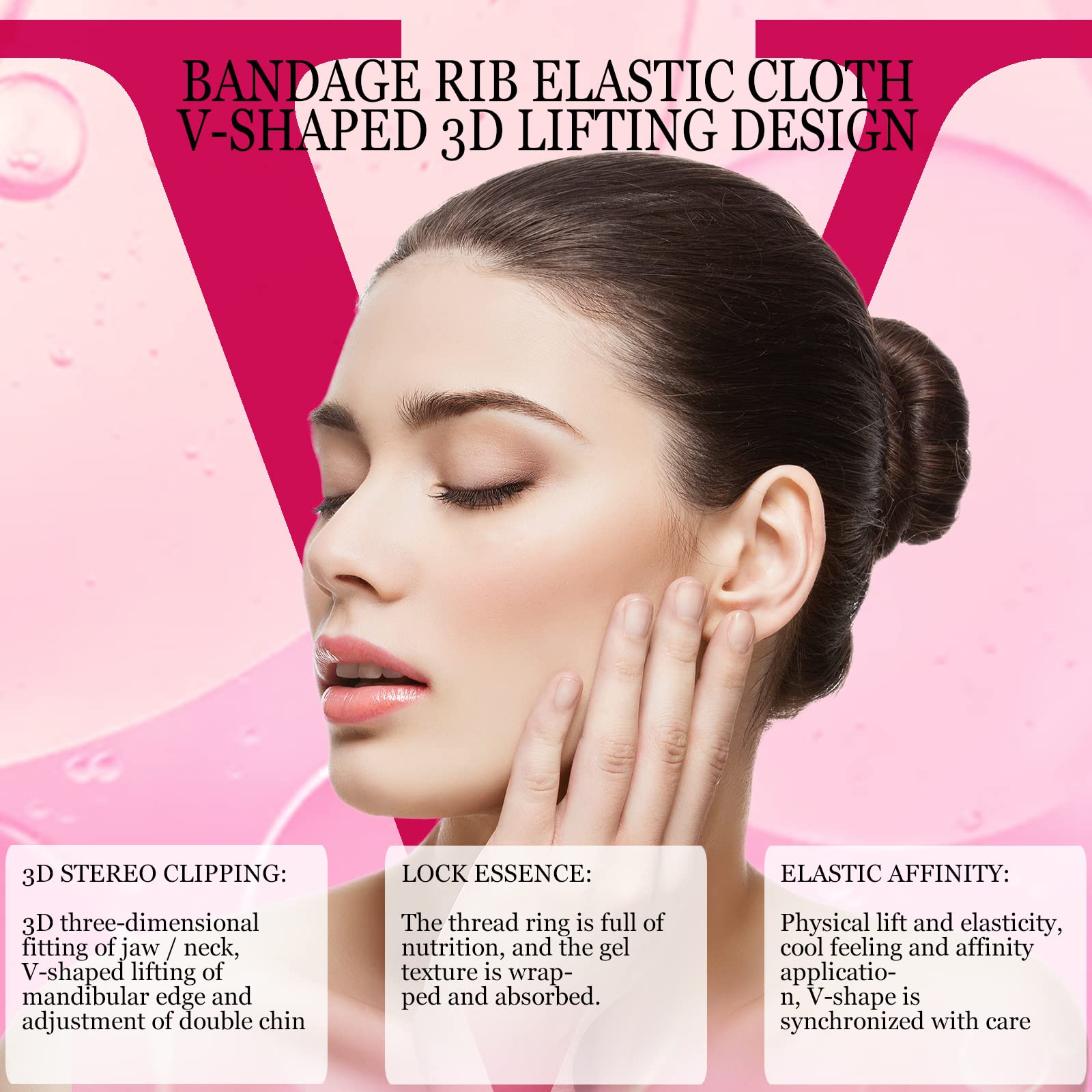 Amazon.com: APPTI 5Pcs Rosa V-Line Lifting Bandage Mask, Double